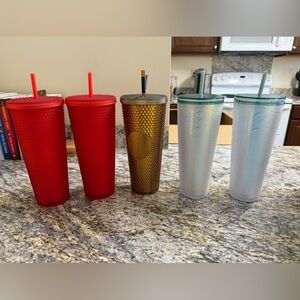 Starbucks Red and Gold Drinkware Collection